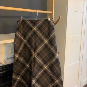VINTAGE JONES NEW YORK SPORT PLAID MAXI SKIRT